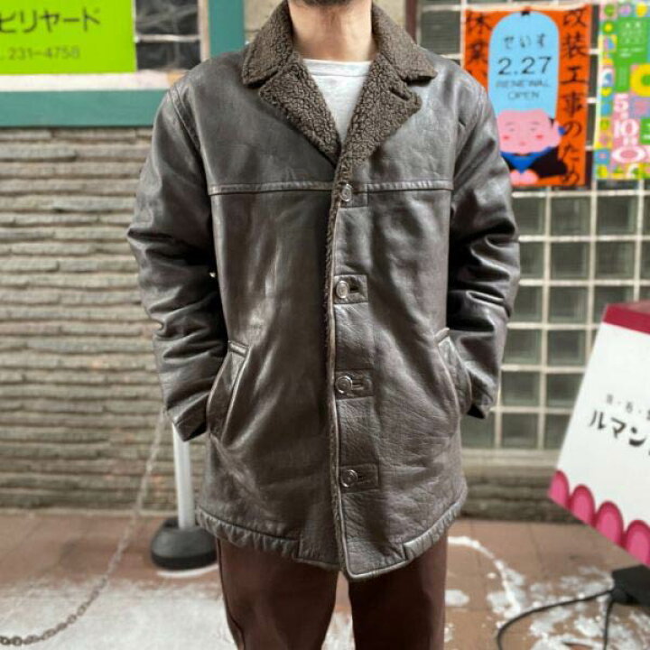 楽天市場】J.CREW 裏ボア 肉厚 レザージャケット M ダークブラウン系  