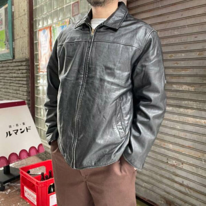 楽天市場】DOCKERS ドッカーズ 柔らか レザー ジャケット 黒 L 