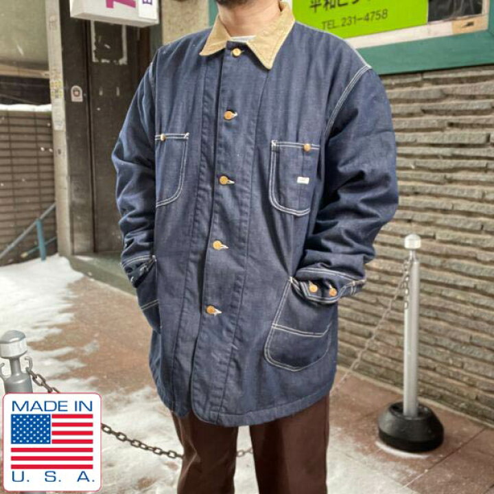 楽天市場】70s USA製 Lee リー 81-LJ デニム カバーオール 濃紺 XL 