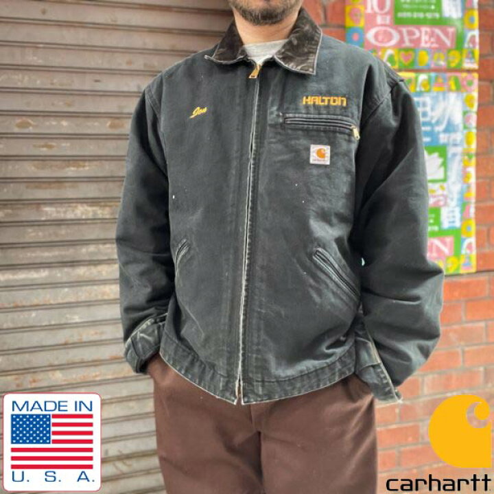 楽天市場】USA製 carhartt デトロイト ジャケット J01 黒 フェード 