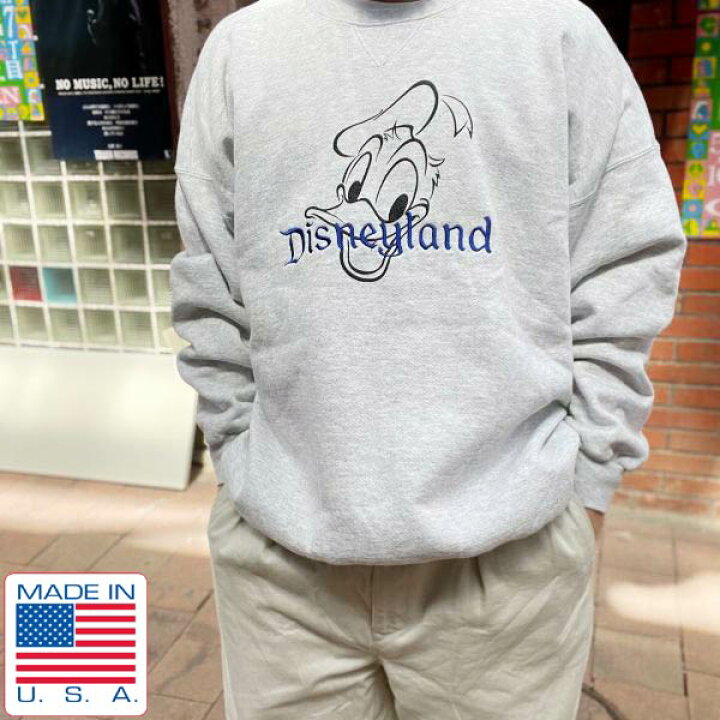 楽天市場】90s USA製 ディズニー ドナルドダック 前V スウェット XL 
