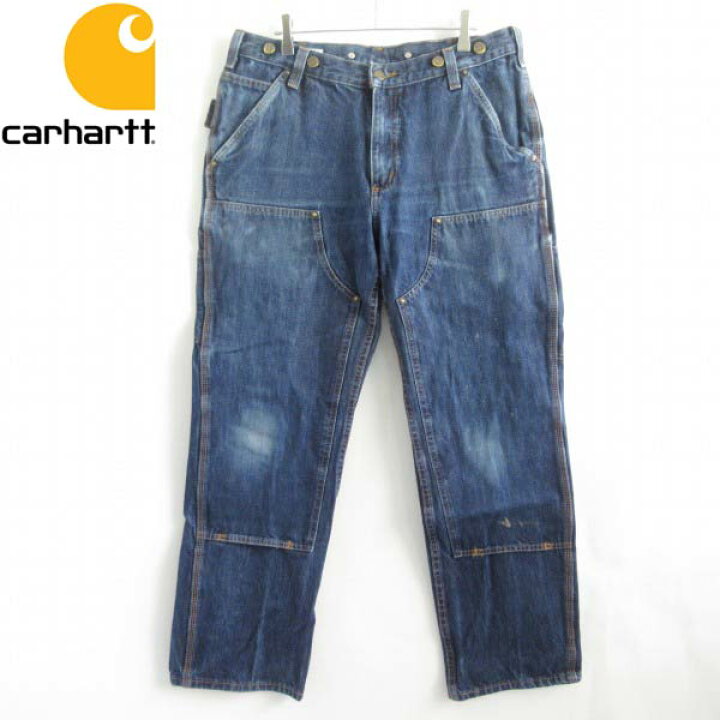 楽天市場】希少 carhartt ダブルニー デニム ペインターパンツ 実寸W34 