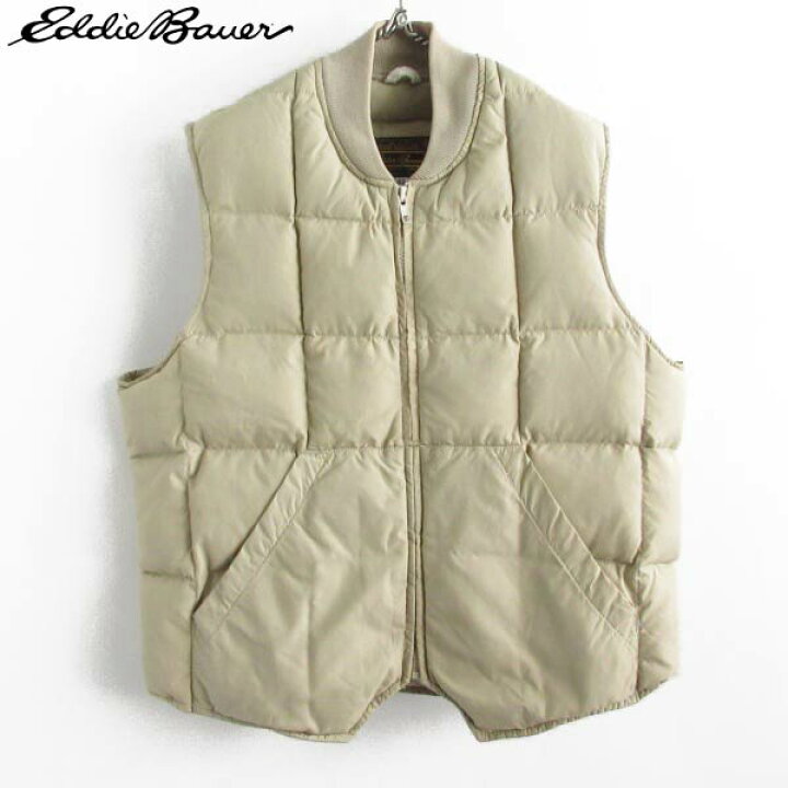 楽天市場】80s-90s 黒タグ Eddie Bauer エディーバウアー ダウンベスト  