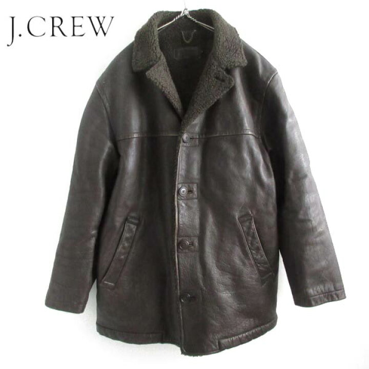 楽天市場】J.CREW 裏ボア 肉厚 レザージャケット M ダークブラウン系 
