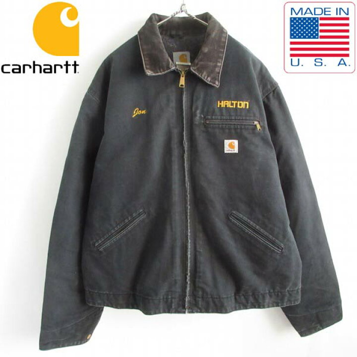 楽天市場】USA製 carhartt デトロイト ジャケット J01 黒  