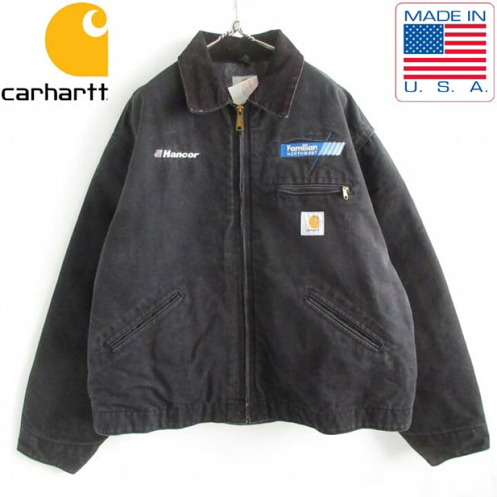 楽天市場】90s USA製 carhartt デトロイト ジャケット JB105 黒  