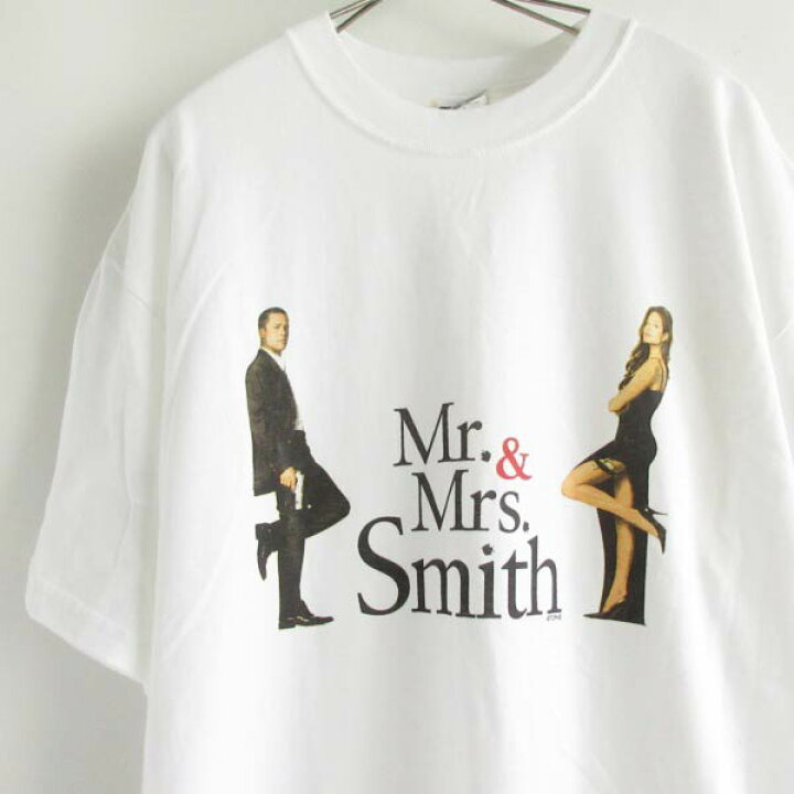楽天市場】新品 Mr.&Mrs. Smith 半袖 ムービーTシャツ 白 L 映画  