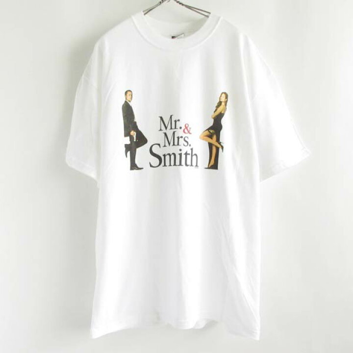 楽天市場】新品 Mr.&Mrs. Smith 半袖 ムービーTシャツ 白 L 映画 