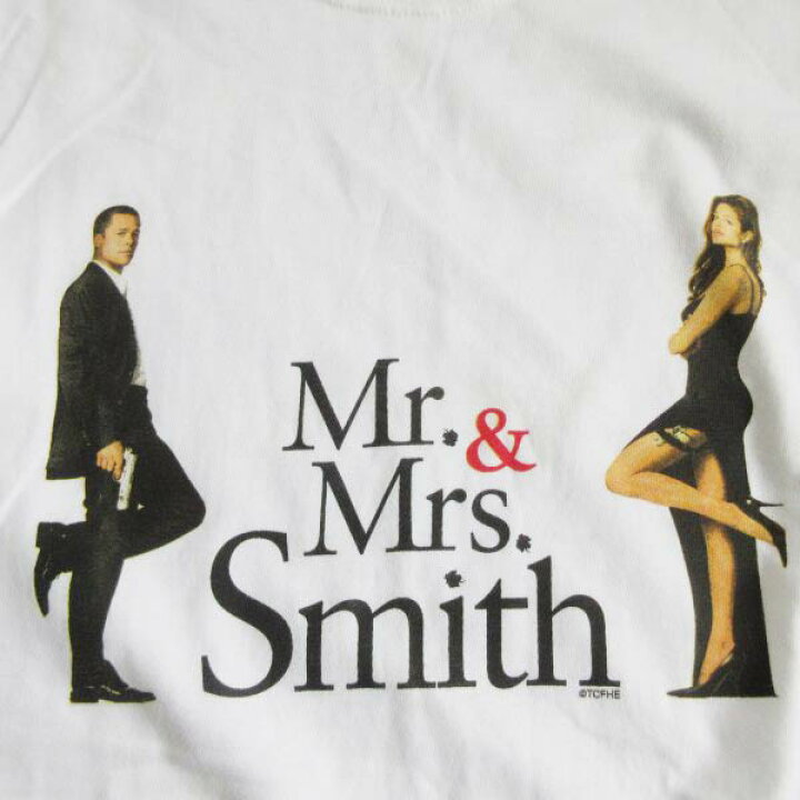 楽天市場】新品 Mr.&Mrs. Smith 半袖 ムービーTシャツ 白 L 映画 