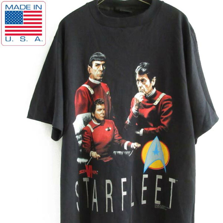 楽天市場】新品 1991年製 USA製 スタートレック 半袖Tシャツ 黒 L 