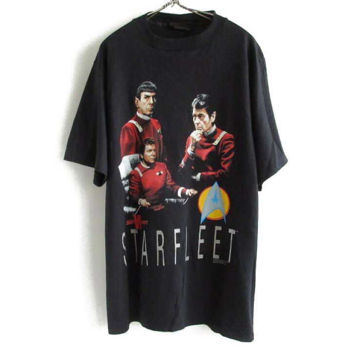 楽天市場】新品 1991年製 USA製 スタートレック 半袖Tシャツ 黒 L 