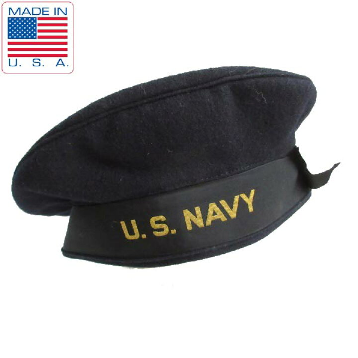 楽天市場】40s USA製 実物 米軍 US NAVY ウール ベレー帽 紺系 