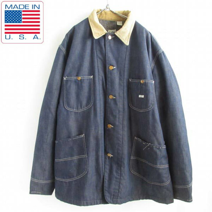 楽天市場】70s USA製 Lee リー 81-LJ デニム カバーオール 濃紺 XL  