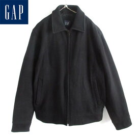 OLD GAP オールド ギャップ 短丈 ウール スポーツ ジャケット 黒 M 中綿キルティングライナー ジップ 00s ビンテージ D149【中古】【古着】【メンズ】【通販】【BTOM】