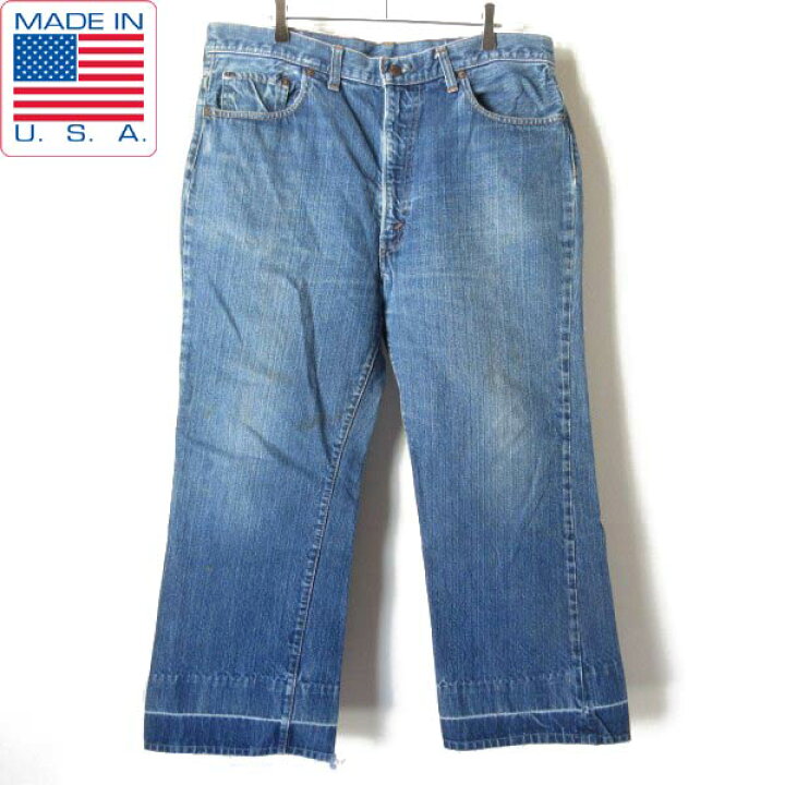 楽天市場】1975年製 USA製 リーバイス517 66前期 縦落ち ブーツカット 