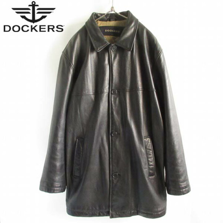 楽天市場】DOCKERS ドッカーズ レザー カーコート 黒 L Tバック レザー  