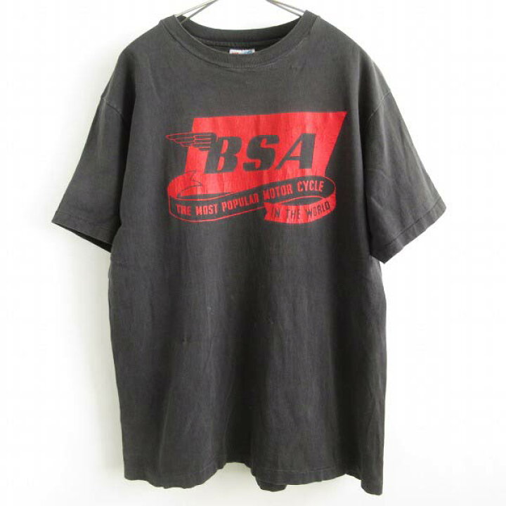楽天市場】90s USA製 BSA モーターサイクル 半袖 Tシャツ 抜け黒系 L 