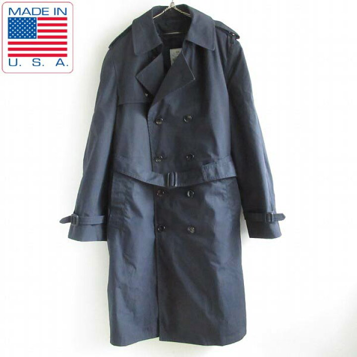 楽天市場】新品同様 USA製 実物 米軍 DSCP トレンチコート 紺系 40R 