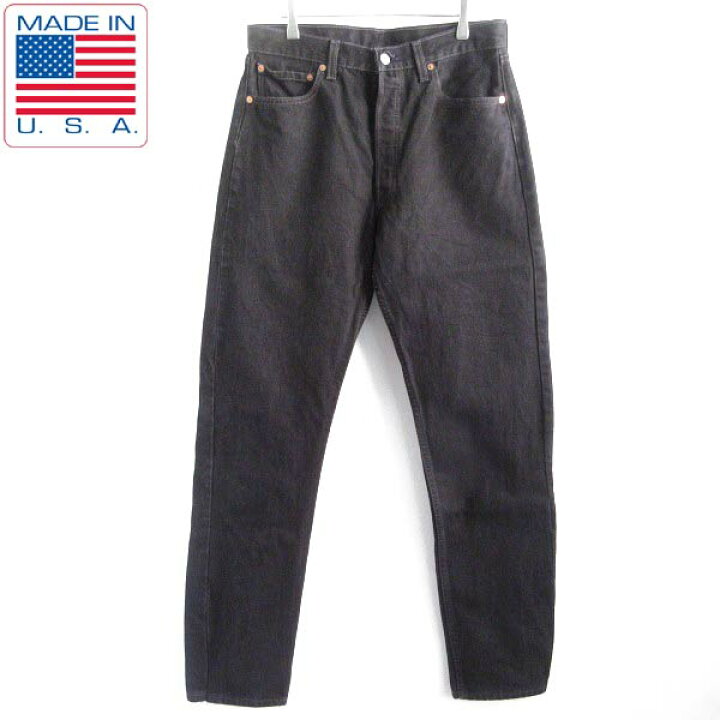楽天市場】2001年製 USA製 リーバイス501 後染めブラック 実寸W32  