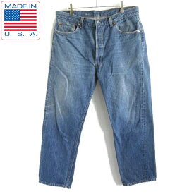 90s USA製 Levi's リーバイス501 ヒゲ落ち ジーンズ 実寸W37 リーバイス 501 美アタリ ジーパン デニム アメリカ製 ビンテージ 1994年製 90年代 D145【中古】【古着】【メンズ】【通販】【BPL】