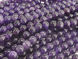 アメジスト ラウンド 連販売 約10mm(天然石ビーズ) パワーストーン 紫水晶 アクセサリーパーツ ハンドメイド DIY
