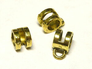 バチカン シンプル 金古美 約8×5mm (20個セット) アクセサリーパーツ ハンドメイド DIY