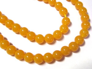 アンブロイド琥珀 再生琥珀 ラウンド オレンジ 約6mm 連販売 合成琥珀 ビーズ パワーストーン アクセサリーパーツ アンバー