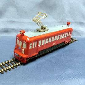 ブリキの路面電車 赤 (15cmレール2本付き) 長さ：約18cm 日本製 ブリキのおもちゃ 昭和レトロ / ブリキ屋 [ 新品 ]