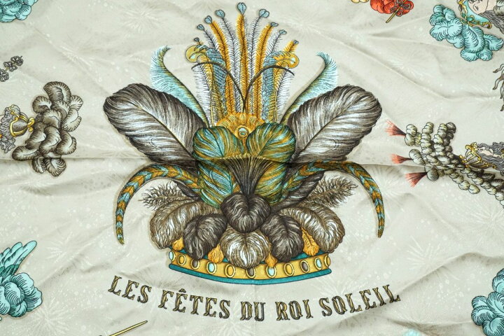 楽天市場】エルメス カレ90 大判 スカーフ シルク100% LES FETES DU  