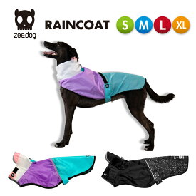 【zee.dog official web store】レインコート S/M/L/XLサイズ 犬 カッパ 雨具 マジックテープ 反射材 おしゃれ あす楽