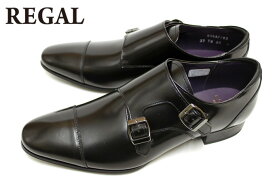 【送料無料】 リーガル REGAL 靴 メンズ ビジネスシューズ 37TRBC 本革 ストレートチップ ダブルモンクストラップ☆ ブラック