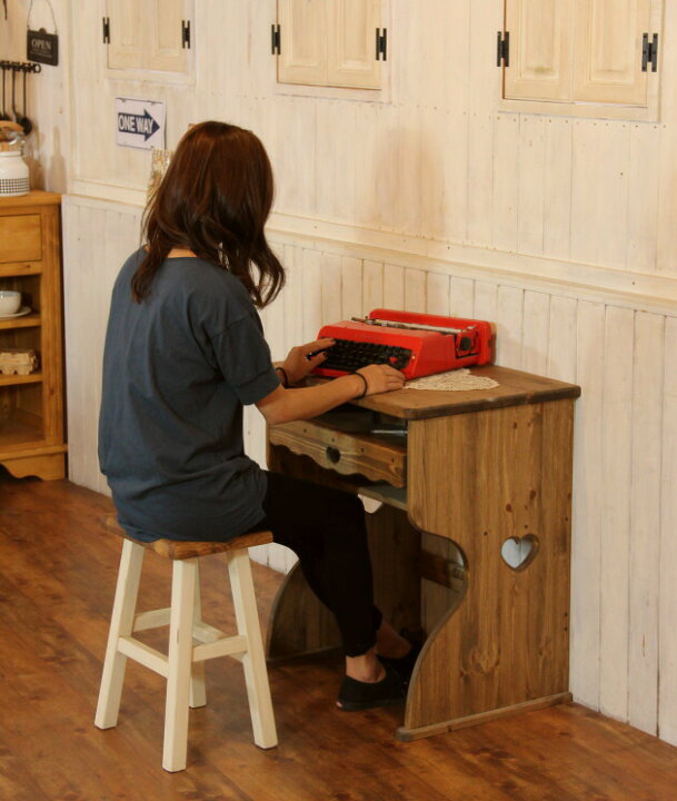 楽天市場】パソコンデスク カントリー家具 完成品 無垢 北欧 パイン材 