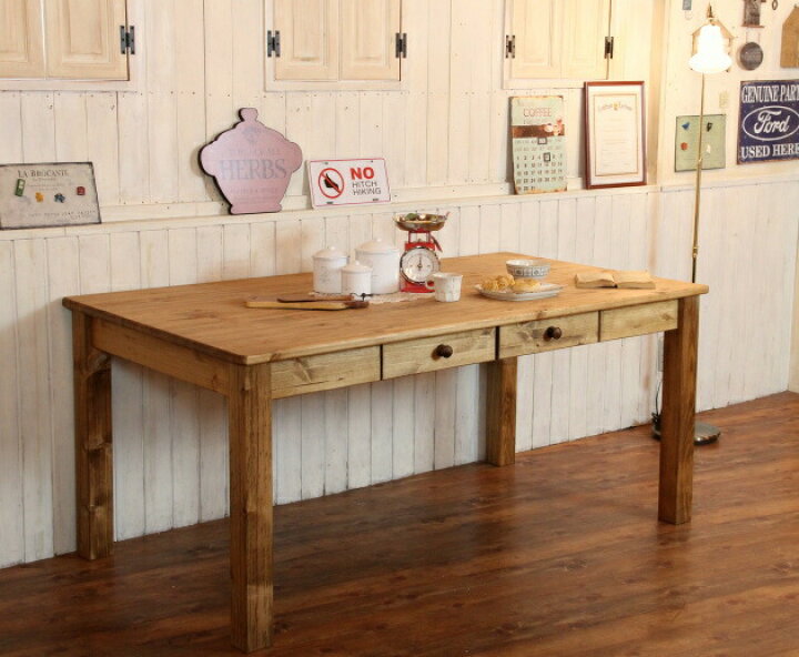 楽天市場】カントリー家具 ナチュラル家具 ダイニングテーブル 