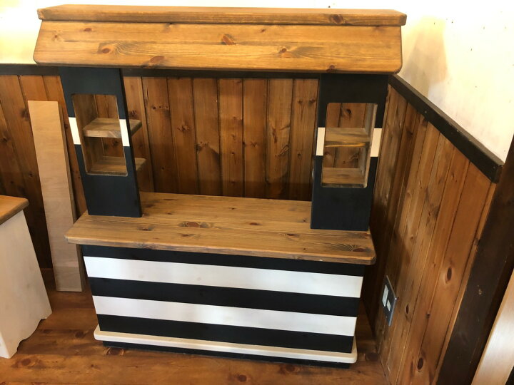 楽天市場 アウトレット 展示品 おままごと 屋台 キッチン 安心 日本製 手作り 木 おもちゃ 女の子 誕生日 カウンター クリスマス プレゼント お祝い 知育玩具 カントリー キャンドールインテリア