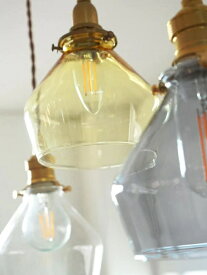 【LED電球付き】1灯 ガラスシェードペンダントランプ ポワー　真鍮　シェード 引っ掛けシーリング対応 取り付け簡単 天井照明 新築 リフォーム リノベーション 照明器具