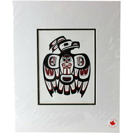アート プリント 絵画 ダブルマット紙 カナダ 先住民 ネイティブ インディアン MILLS HAIDA THUNDERBIRD