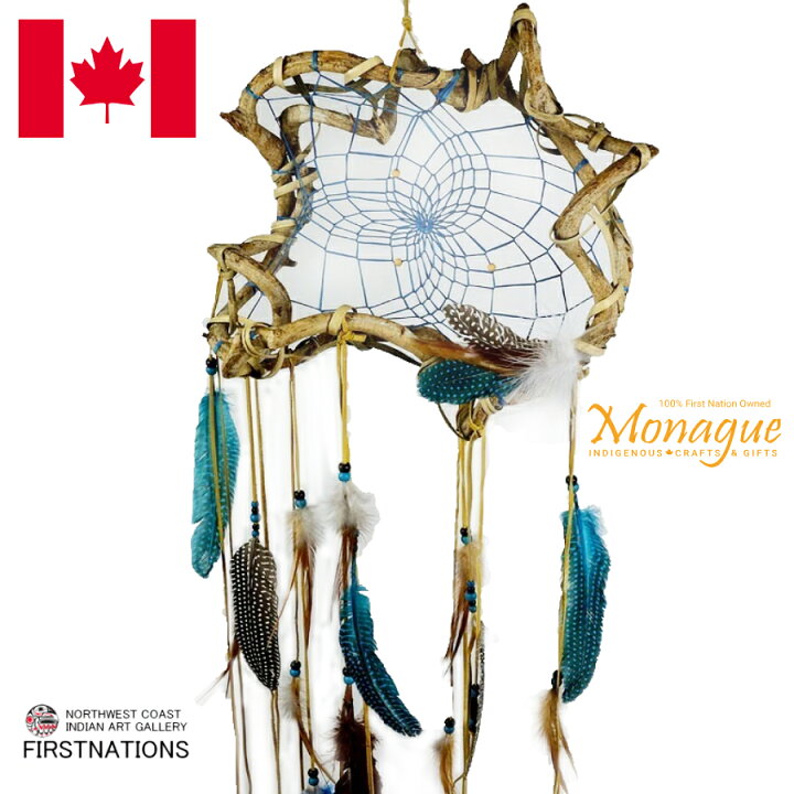 楽天市場】ドリームキャッチャー 本物 オジブア族 インディアン  