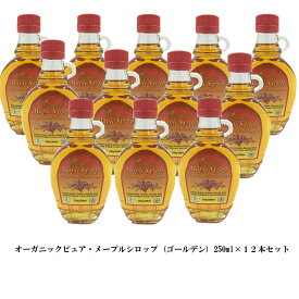 オーガニック メープルシロップ 330g (250ml）レオーン型 お得 瓶 JAS グレードA ゴールデンデリケートテイスト（旧エキストラライト）