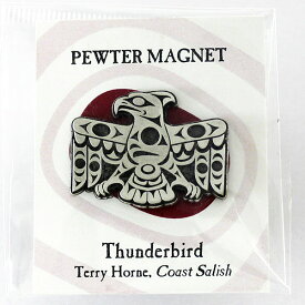 ピューター マグネット カナダ 先住民 ネイティブ インディアン 雑貨 THUNDERBIRD サンダーバード
