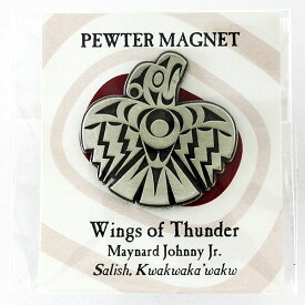 ピューター マグネット カナダ 先住民 ネイティブ インディアン 雑貨 WINGS OF THUNDER ウイングオブサンダー