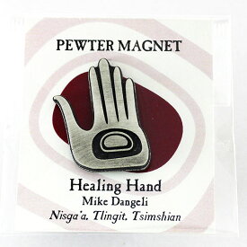 ピューター マグネット カナダ 先住民 ネイティブ インディアン 雑貨 HEALING HAND ヒーリングハンド