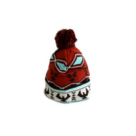 ポンポン付きニット帽 ニットキャップ 帽子 ビーニー カナダ 先住民 ネイティブ インディアン デザインSpirit of the Sky