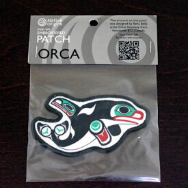 ネイティブ柄 ワッペン カナダ 先住民 インディアン 雑貨 Orca シャチ