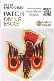 ネイティブ柄 ワッペン カナダ 先住民 インディアン 雑貨 DIVING Eagle イーグル 鷲