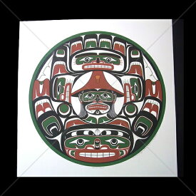 アート シルクスクリーン 絵 画 カナダ 先住民 ネイティブ インディアン 限定エディション 128/170 NAMXXELAGIYU