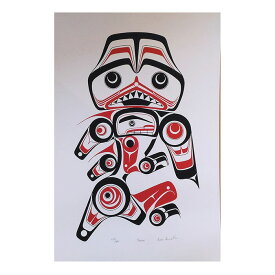 アート シルクスクリーン 絵 画 カナダ 先住民 ネイティブ インディアン 限定エディション 127/200 JAADA