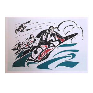 �A�[�g �V���N�X�N���[�� �G �� �J�i�_ ��Z�� �l�C�e�B�u �C���f�B�A�� ����G�f�B�V���� 168/200 THE Eagle �C�[�O�� �h WAR CANOE