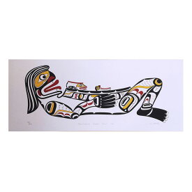アート シルクスクリーン 絵 画 カナダ 先住民 ネイティブ インディアン 限定エディション 93/200 DZUNUKWA FEAST BOWL