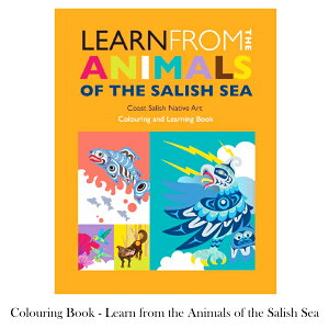 ぬりえ ブック カナダ 先住民 ネイティブ インディアン 雑貨 Learn from the Animals of the Salish Sea