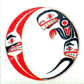 TATTOO 刺青 タトゥ シール カナダ 先住民 ネイティブ インディアン柄 MOON 月 スピリット イン ザ ムーン
